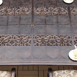 Обеденный комплект из литого алюминия Сандаловое дерево(210х110)