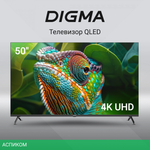 Телевизор Digma DM-LED50UQB31 черный/черный