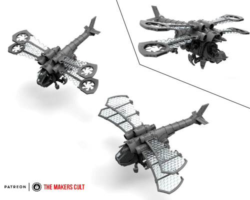 Adeptus Mechanicus Archaeopter Коптер механикус миниатюра для dnd, днд, pathfinder, фентези, Настольная игра, НРИ, Варгейм, РПГ