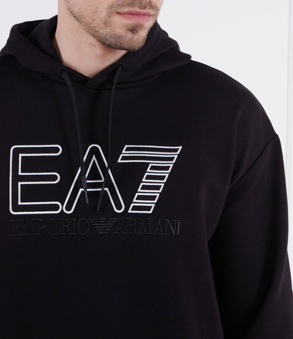 Худи EA7 - черный(3RUM07 PJEQZ)
