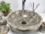 Раковина из оникса Bowl Grey Small TinLip BO-61064 40*40*15