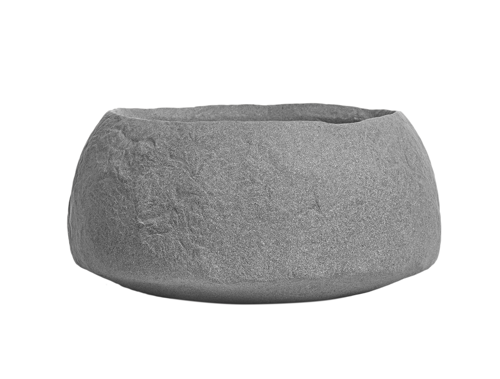 Кашпо TREEZ Effectory - Organic - Низкая чаша - Серый ледник