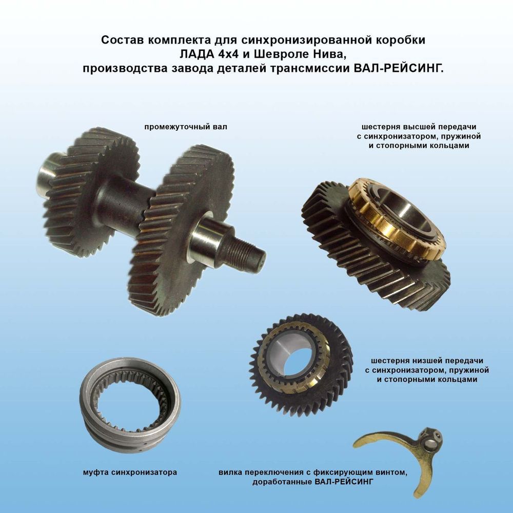 Раздатка НИВА 2,54 (к/т шестерней синхронизированная) ValRacing