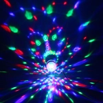 Диско-шар светодиодный «Волшебный шар» 2х сторон., LED (красный, зеленый, синий) (220V)