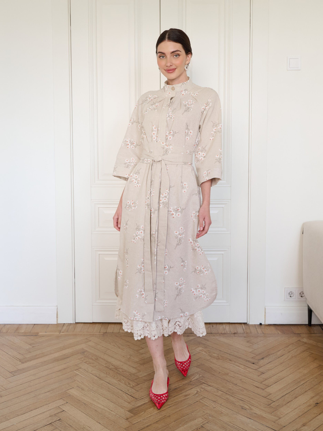 Платье кимоно длинное