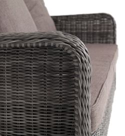 "Гляссе" диван трехместный из искусственного ротанга, цвет графит