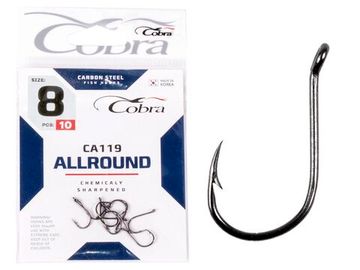 Крючки Cobra ALLROUND CA119  №8, 10 шт.