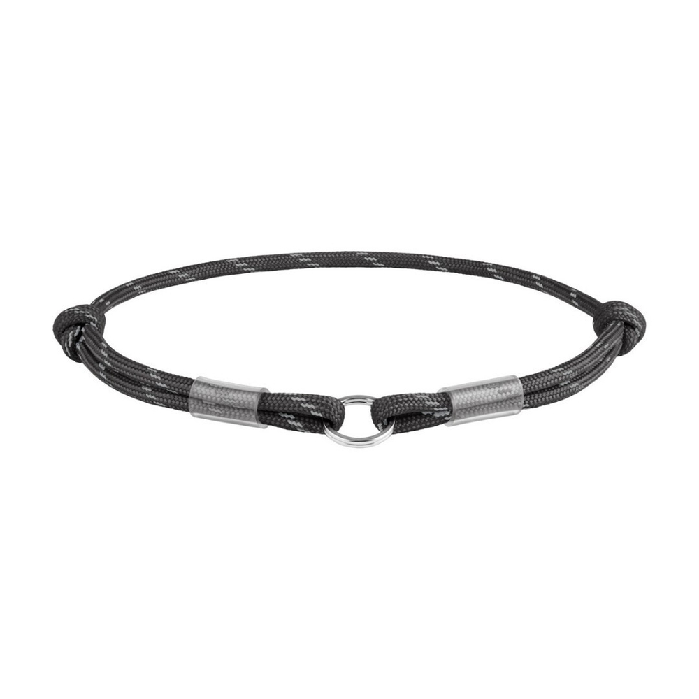 Шнурок WAUDOG Smart ID, светоотражающий, M, Д 4 мм, Дл 42-76 см черный