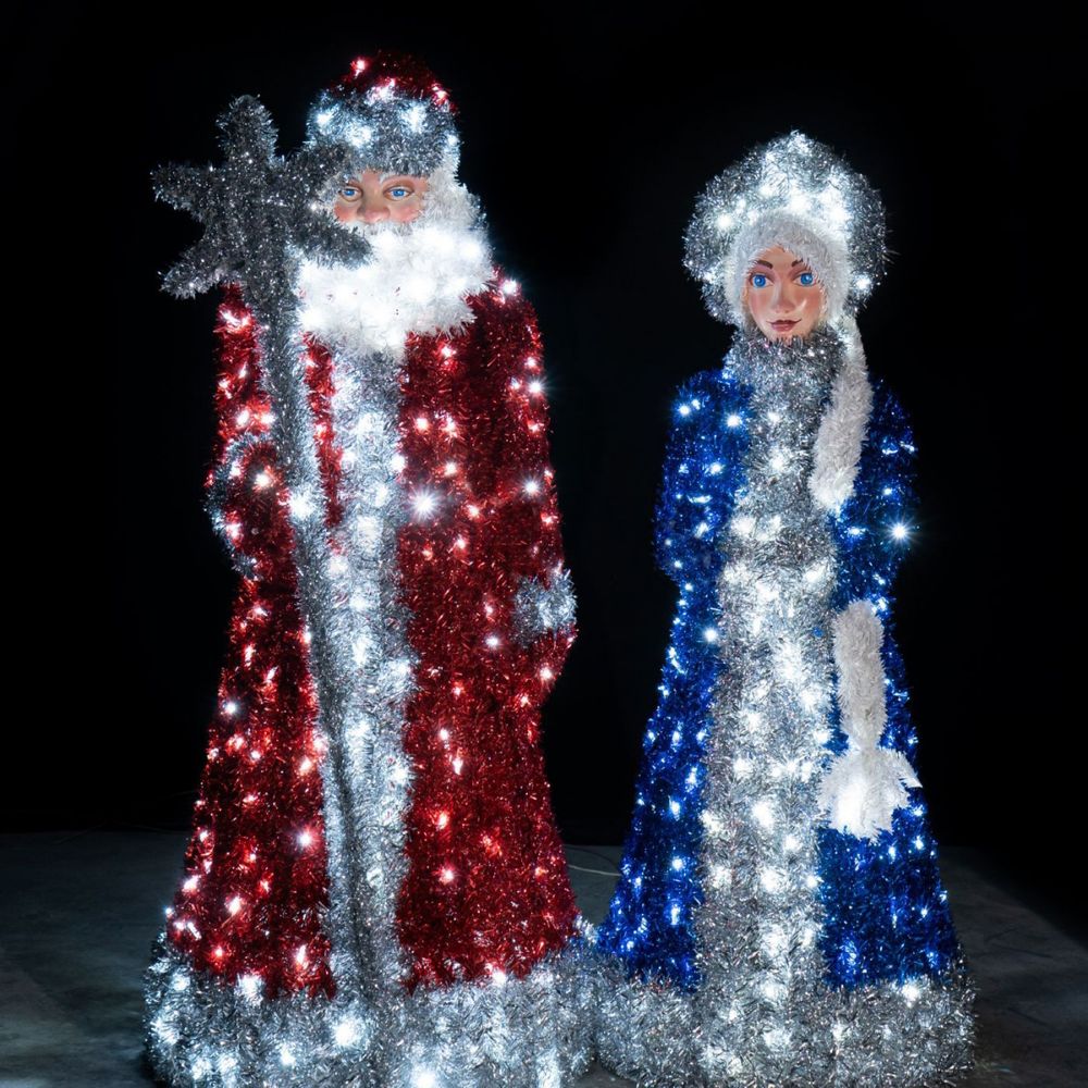 Светодиодная фигура "Дед Мороз Искристый"