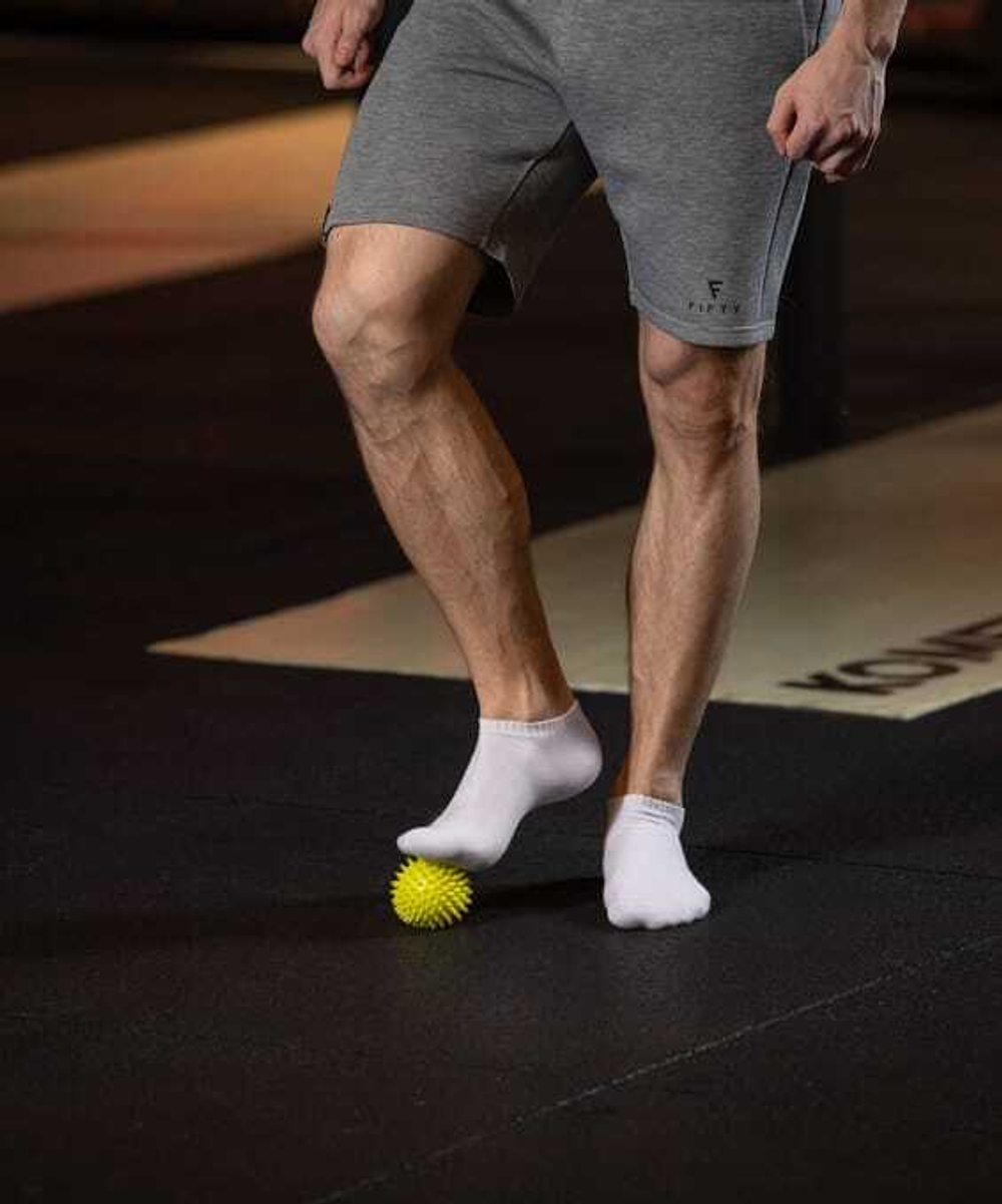 Мяч массажный Basefit GB-602 8 см, лаймовый