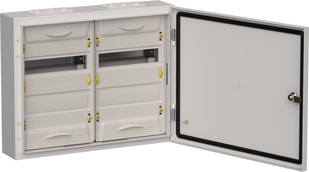 TITAN 5 Корпус металлический ЩРн-48 (2х24) 460х570х140мм IP54 серый (одна дверь) IEK