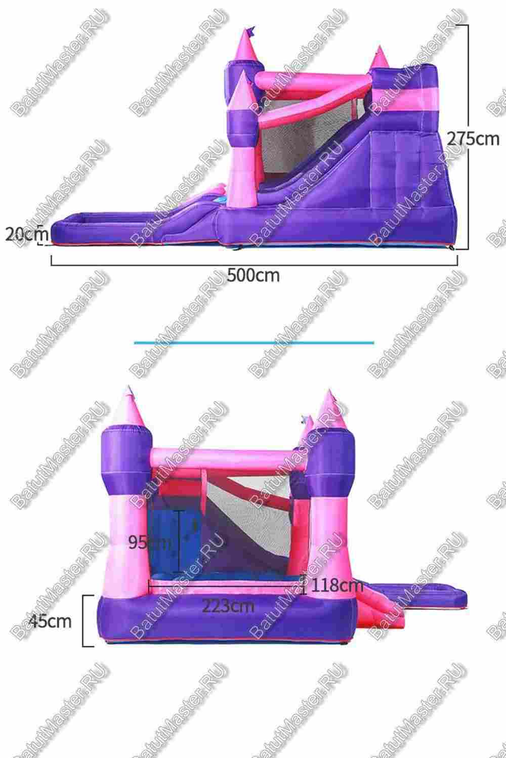 Коммерческий надувной батут "Маленькая фея" размер 5*3,5*2,7 м