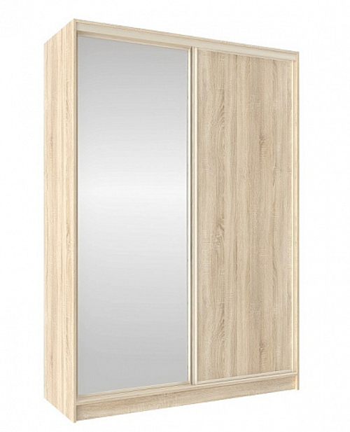 Шкаф-купе двухдверный с зеркалом 1600 Домашний Дуб Сонома