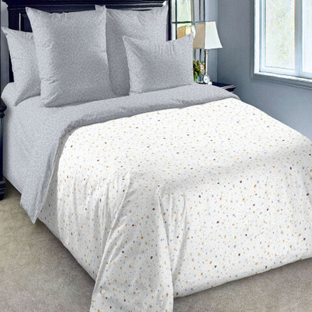 Комплект постельного белья "ВЛ. СТОУН", перкаль, 100% хлопок.