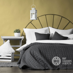 Комплект штор и покрывала в коттедж КАННИ (арт. BL10-275-06) - черный