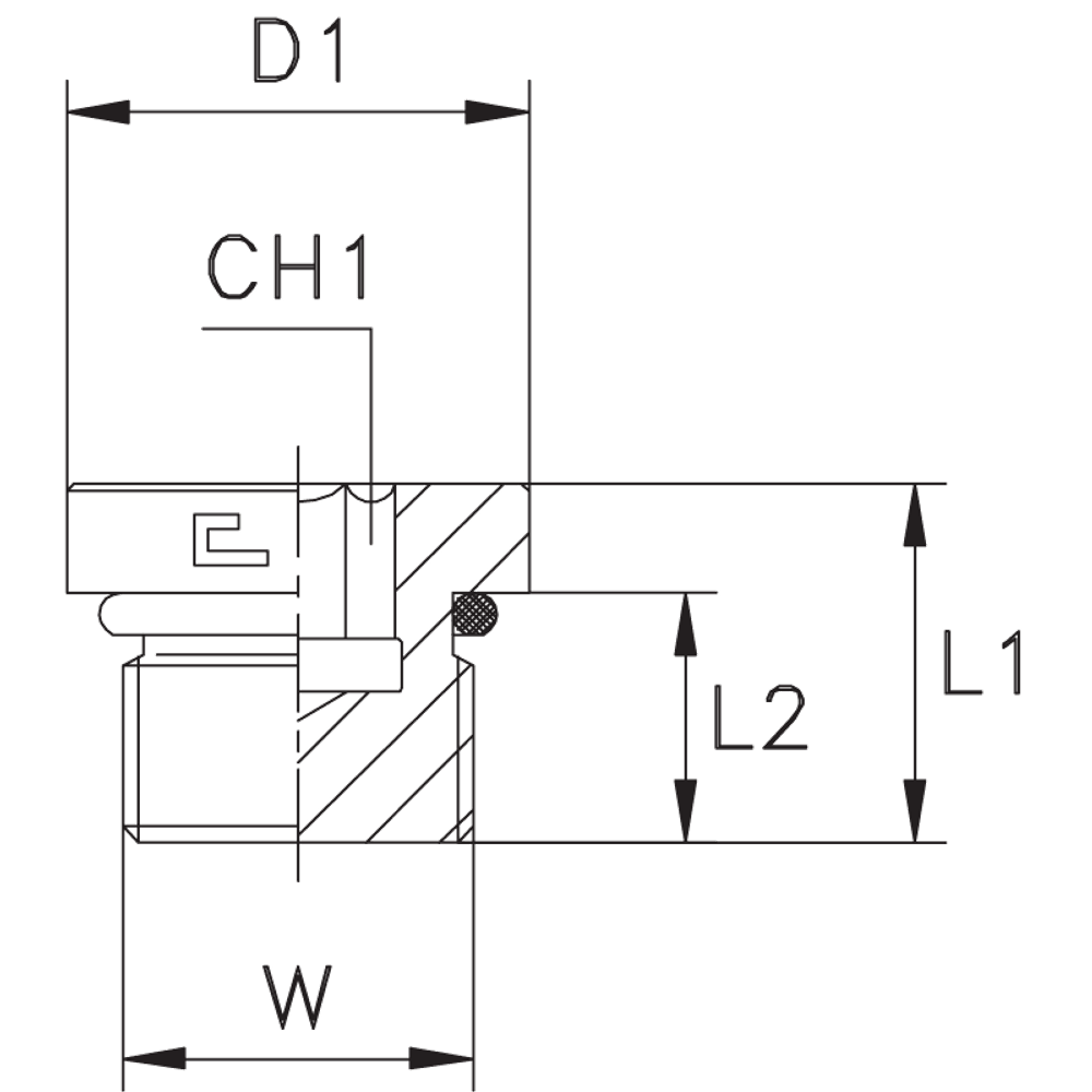 Заглушка VH (Ш) UNF 1.1/16 (o-ring)