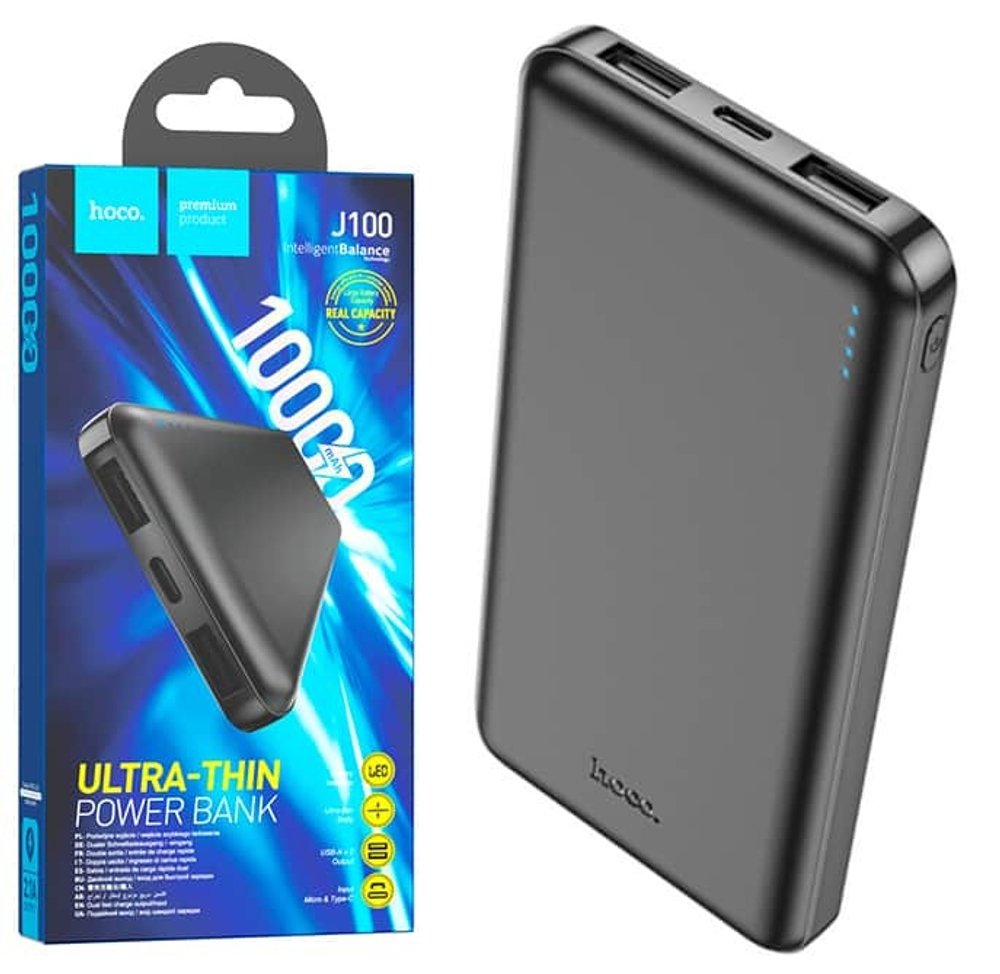 Портативный аккумулятор HOCO J100 10000 mAh (черный)