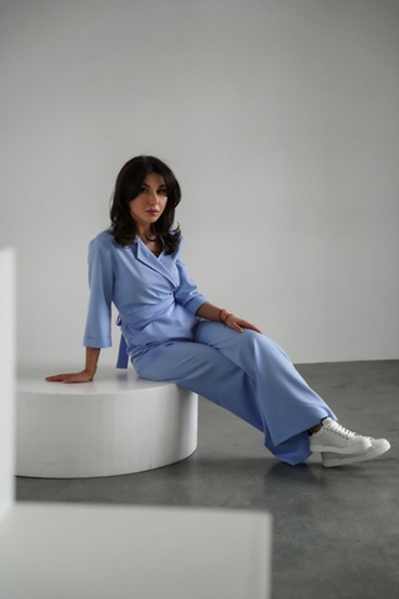 Брюки палаццо (голубой)