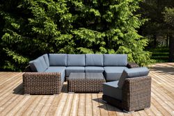 "Капри" трансформирующаяся лаунж-зона из искусственного ротанга, цвет коричневый