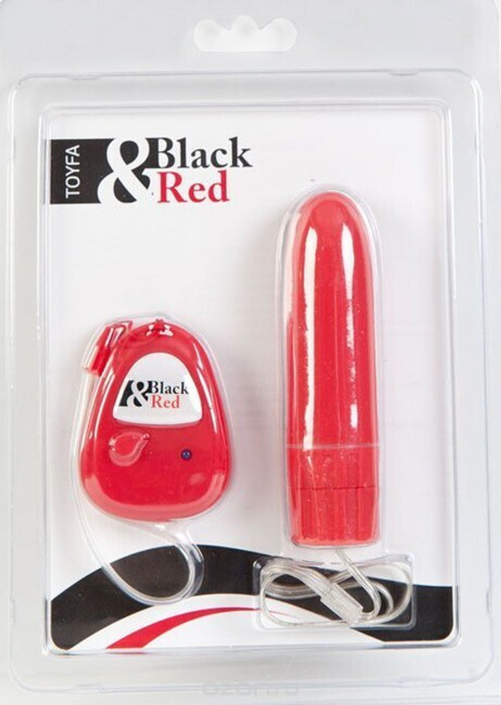 Вибратор на дистанционном пульте управления Black & Red (Цвет: красный)