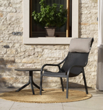 Лаунж-кресло пластиковое Nardi Net Lounge, антрацит