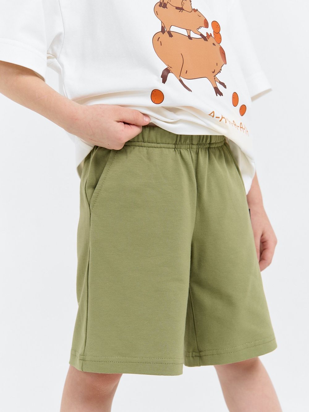 Шорты трикотажные "Олива"