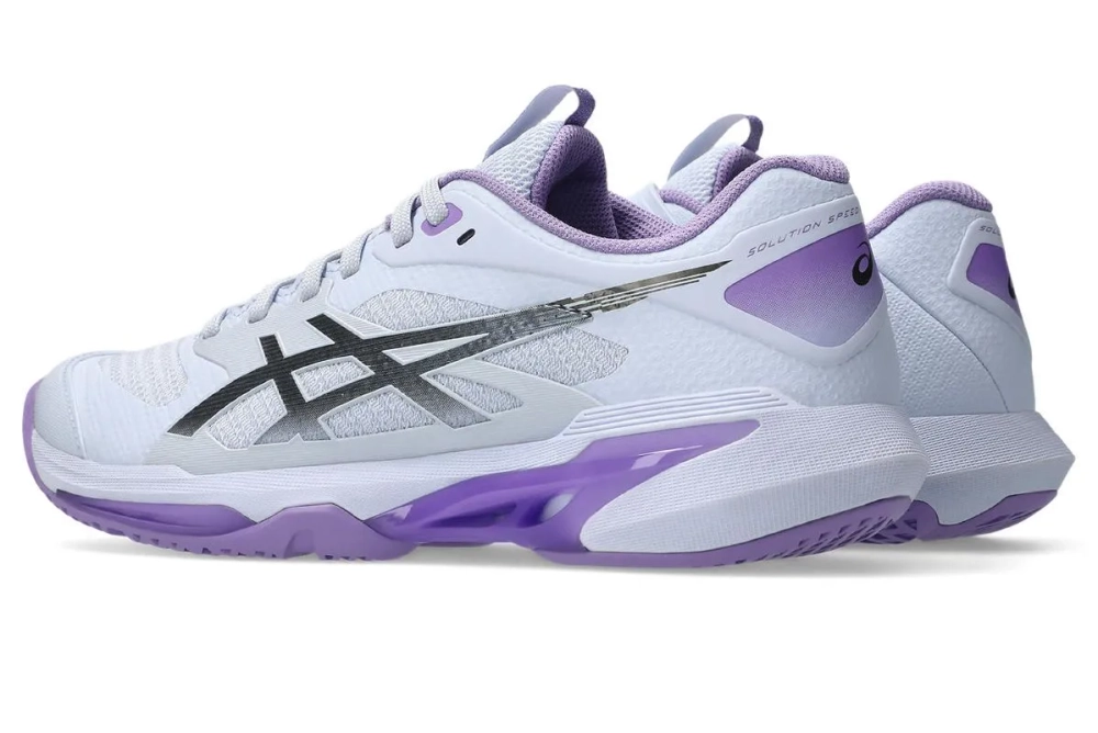 Женские теннисные кроссовки Asics Solution Speed FF 4 Night Energy - blue fade/gunmetal