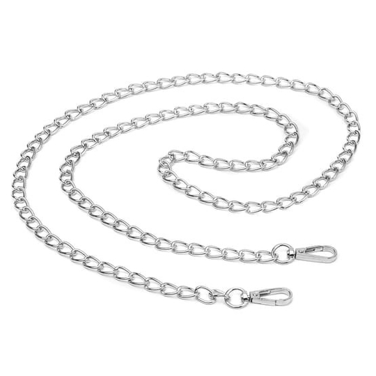 Цепь на карабинах 120 см. (Никель) под обвязку пряжей