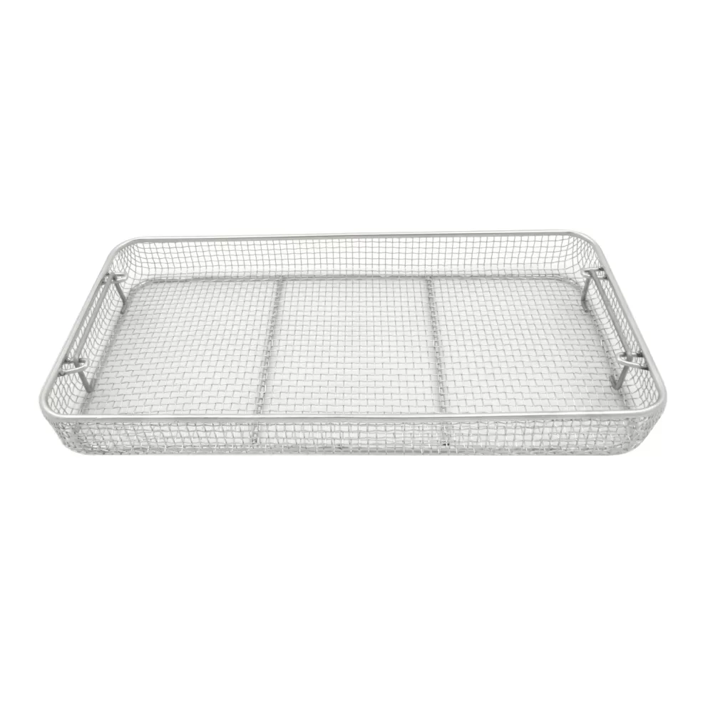 Лоток-корзина сетчатая с ручками КСр 450х225х50 мм