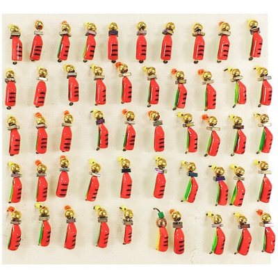 Мормышки Столбик d 3мм. 0.9гр. Вольфрам. Латунный шар/Хамелеон кубик (набор 10 штук)