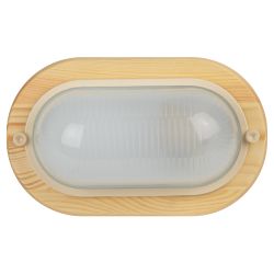 Светильник ЭРА НБО 04-60-011 Кантри дерево/стекло IP54 E27 max 60Вт 232х140 овал сосна