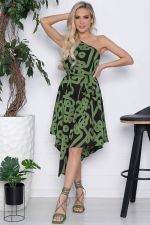 Платье Лабиринт любви (черно-зеленое) П10645 LT Collection