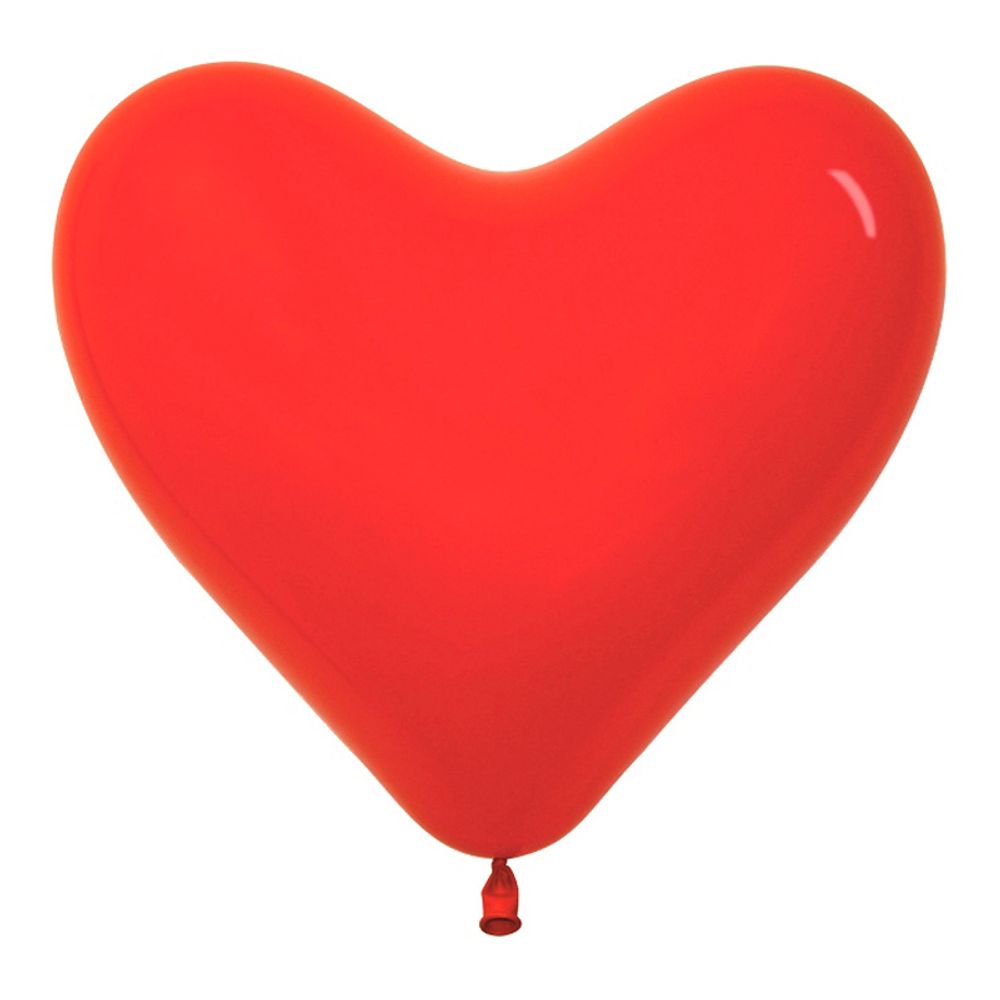 Сердце Красный, Пастель (Яркий красный) / Red, латексный шар