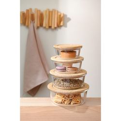 Контейнер для запекания и хранения Eco Store с крышкой из бамбука, 950 мл