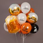 Шар (12''/30 см) С ДР, Скуф, Ассорти, пастель, 2 ст, 25 шт.