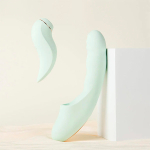 Мятный вибратор-кролик 19см из 2 частей BeYourLover Fatima Green TL278A-G