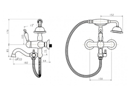 Душевая система Aksy Bagno Faenza Fa401-2005-2004-Chrome