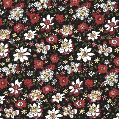 Красные ретро цветы