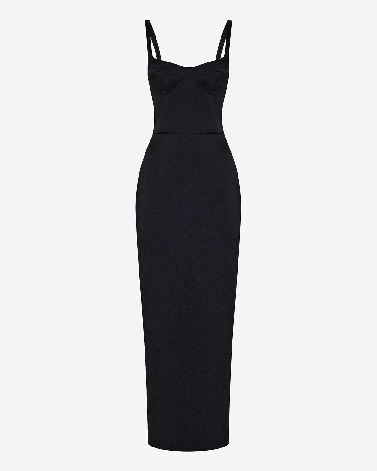 Платье-бюстье макси из сатина