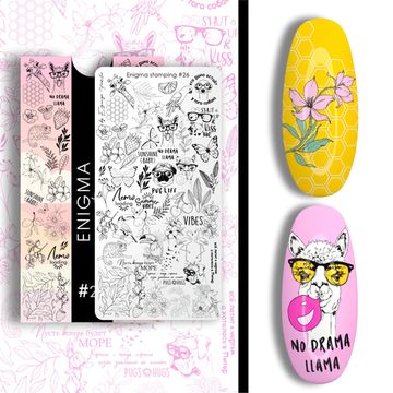 Пластина для стемпинга Enigma Stamping №026