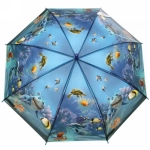 Зонт детский полуавтомат «Ultramarine - Морские жители», 8 спиц, d-100см, длина в слож. виде 65см