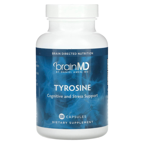 BrainMD, Тирозин, 120 капсул (500 мг в каждой капсуле)