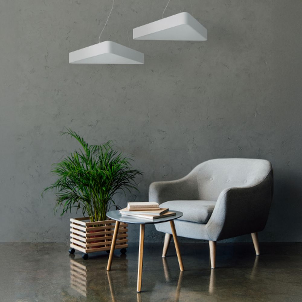 Светильник LED ЭРА Geometria SPO-151-W-40K-030 Delta 30Вт 4000К 3000Лм IP40 600*600*80 белый подвесной | Декоративные светильники Geometria