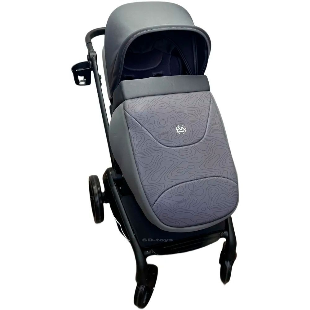 модульная коляска 3в1 Luxmom 92 , автолюлька /темно-серый цвет