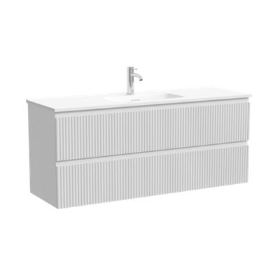 Тумба подвесная SANCOS Snob R 1195х390х500, c двумя ящиками оснащенными доводчиками, Bianco, арт.SNR120/39W