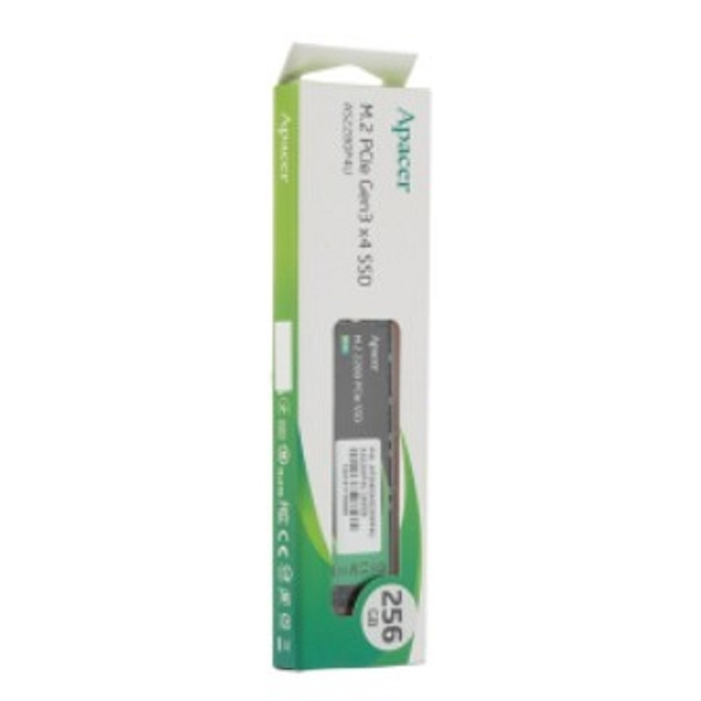SSD диск Apacer SSD M.2 256Gb PCIe Gen3x4, R3500/W1200 Mb/s, MTBF 1.8M, 3D NAND, NVMe AP256GAS2280P4U-1