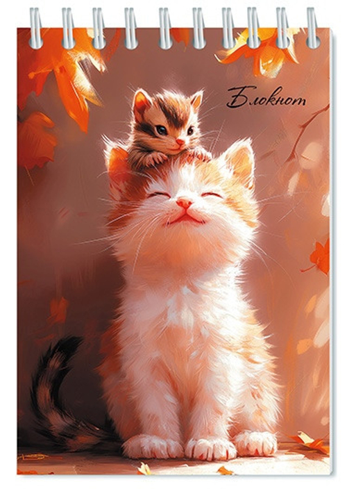 Блокнот А6 48 л. на гребне АППЛИКА Милые пушистики (С0115-134)