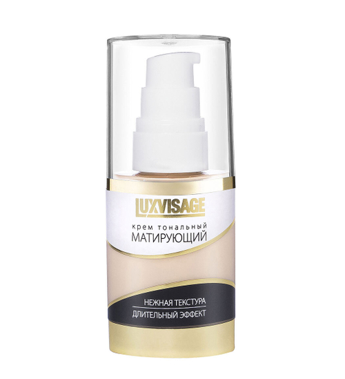 LUX VISAGE Крем тональный "Матирующий" тон 010 слоновая кость 35 мл