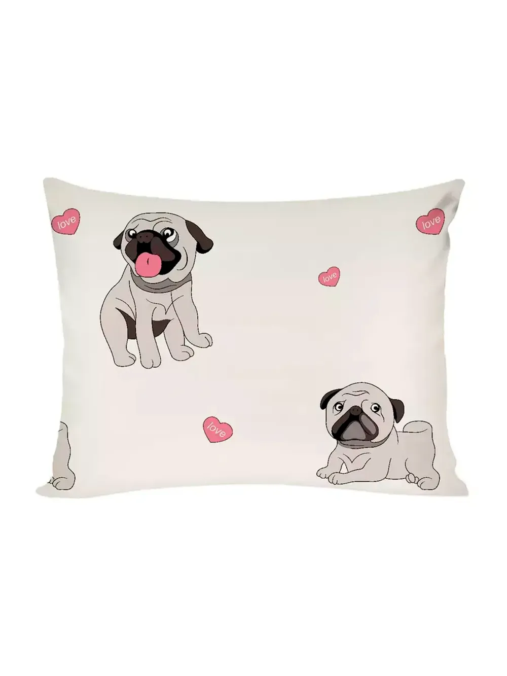 Постельное белье Полисатин Мечта "Мопсики" 1,5-сп Наволочка 50х70 см 1 шт Простынь 150x215 смПододеяльник 145x215 см