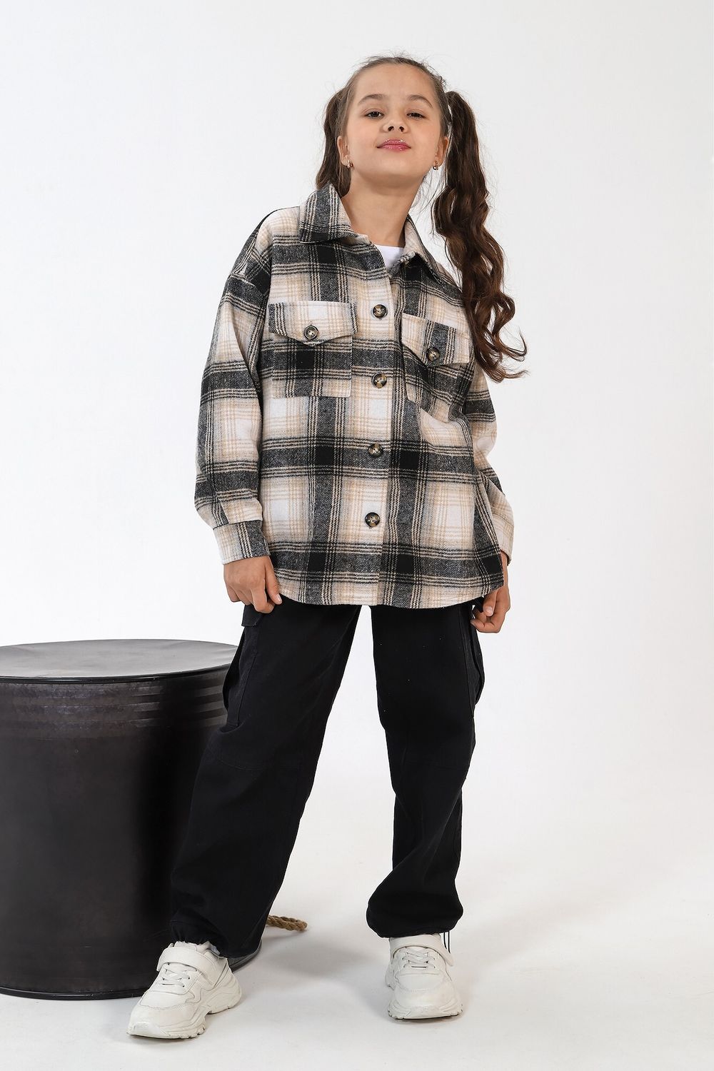 Рубашка для девочки Квадро-1 Виотекс КОРИЧНЕВЫЙ